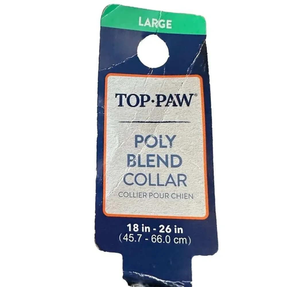Top Paw Tweed Plaid Adjustable Dog Collar Size‎ Large Black White Boucle Fashion - Picture 3 of 3